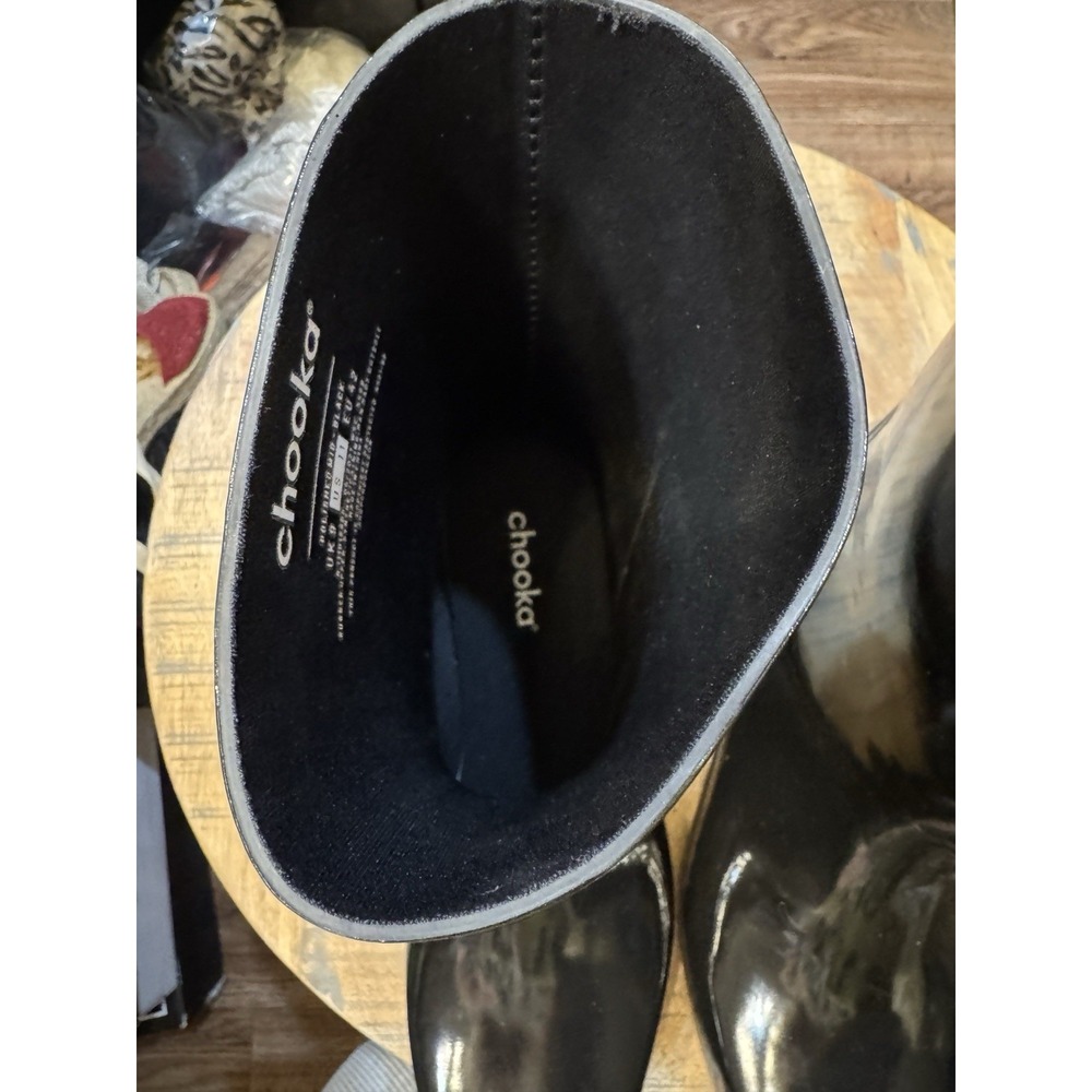 Chooka Women's Polished Mid Rain Boot Black Size‎ 11 - Picture 13 of 14